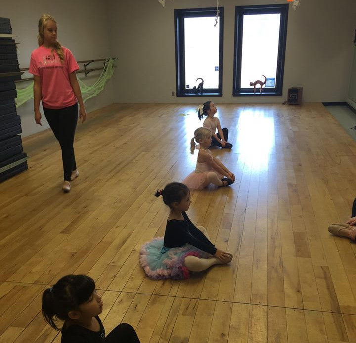 Children stretching